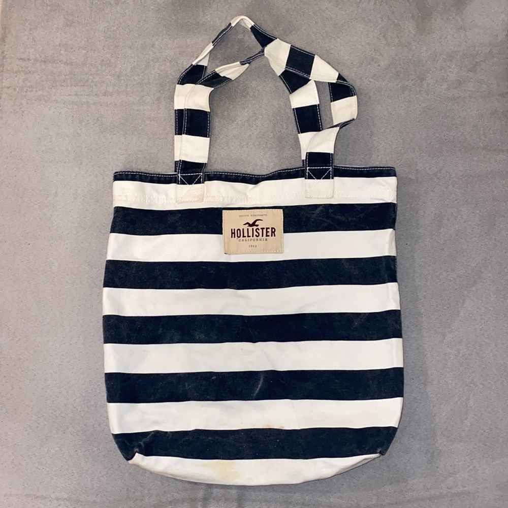 Hollister striped tote bag